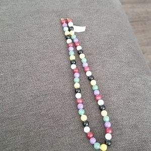 14k 18" multi jade colored necklace